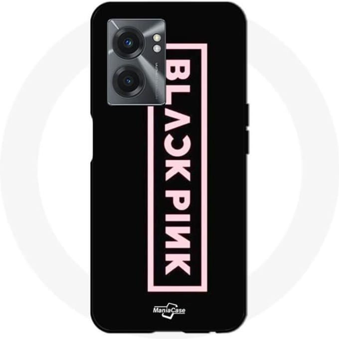 Hoesje - Blackpink - Realme V23 - Flexibel - Zwart - Logo Blackpink