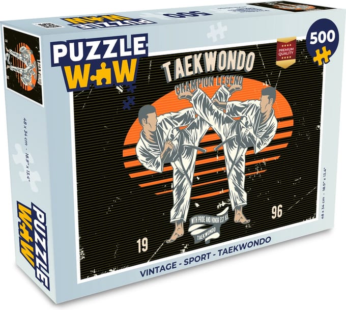 Puzzel Vintage - Sport - Taekwondo - Legpuzzel - Puzzel 500 stukjes