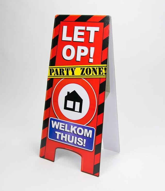 Paperdreams - Warning sign - Welkom thuis