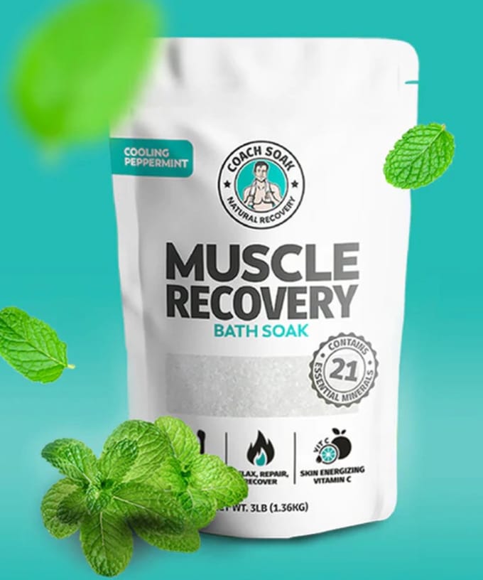 Coach Soak Herstelbad - Post Workout Magnesiumvlokken - Verkoelende Pepermunt