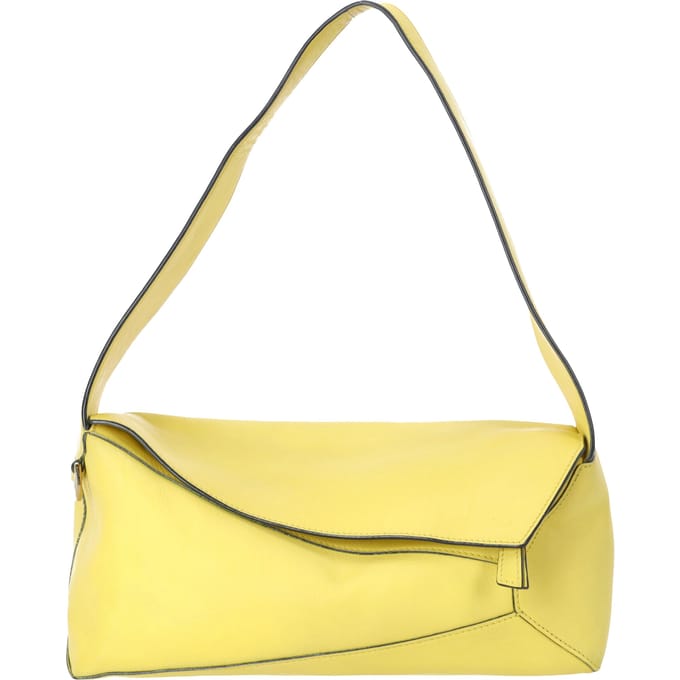 Loewe Puzzle Hobo Bag in Gele Kalfsleer