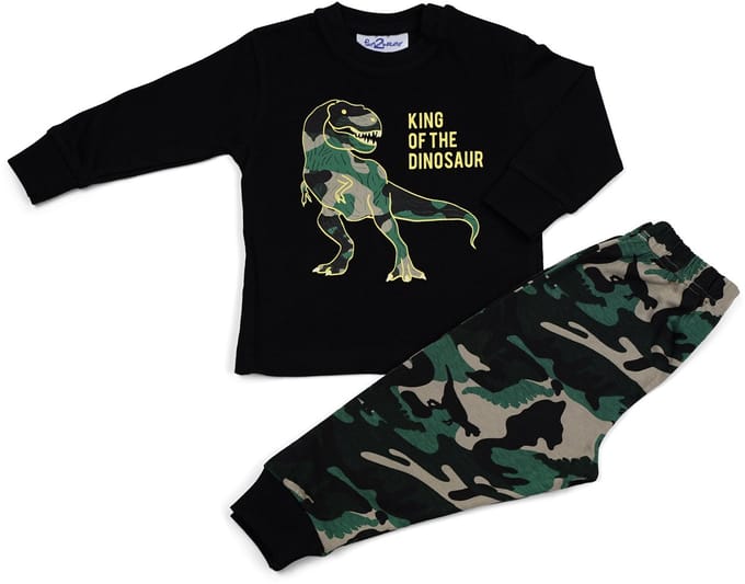 Fun2Wear - Pyjama Dino - Zwart - Maat 62 - Jongens
