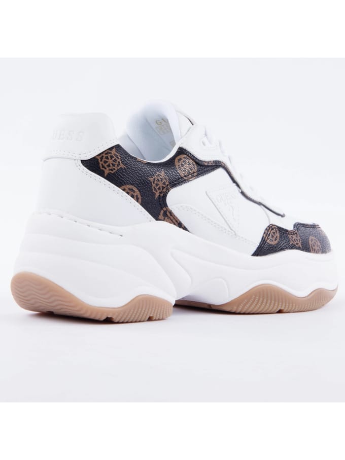 Slip-On Sporty Lace-Up Sneakers Wo - White