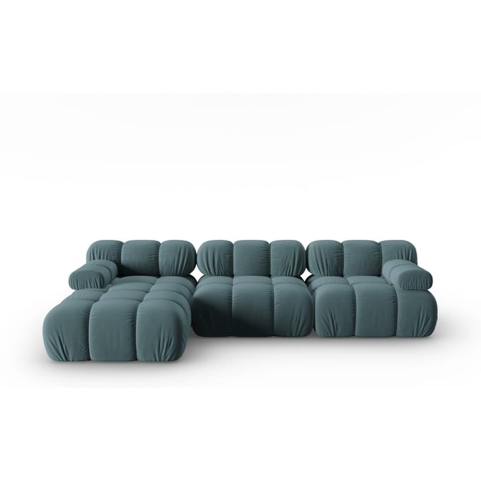 Modulaire-4-zitshoekbank Tropea links velvet | Milo Casa