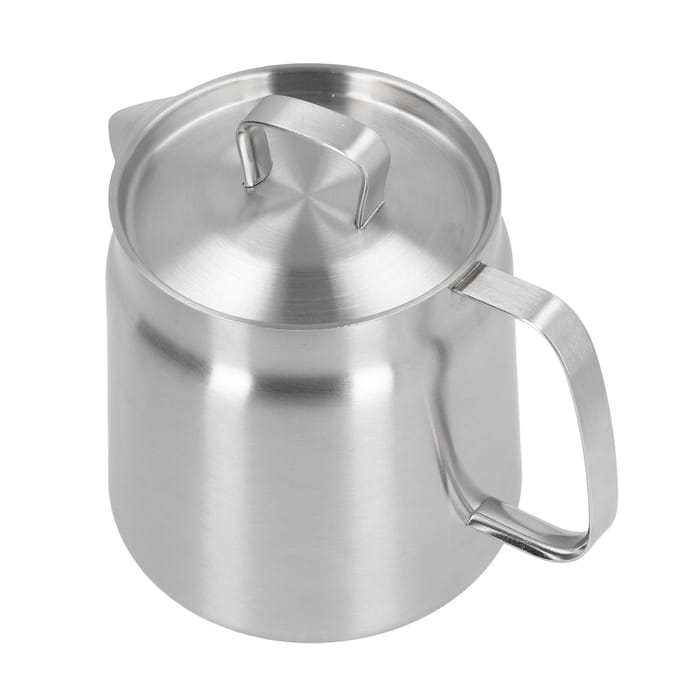304 Roestvrij Staal Olie Residu Separator Ergonomisch Handvat Grote Capaciteit Olie Scheidingsfles L white