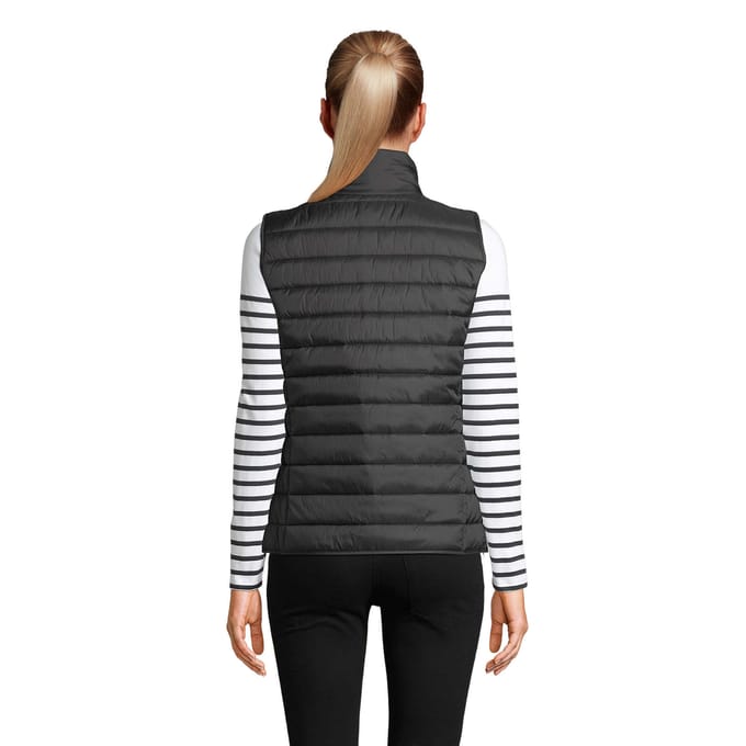 SOLS Dames/Dames Wave Lichtgewicht Bodywarmer (Zwart)