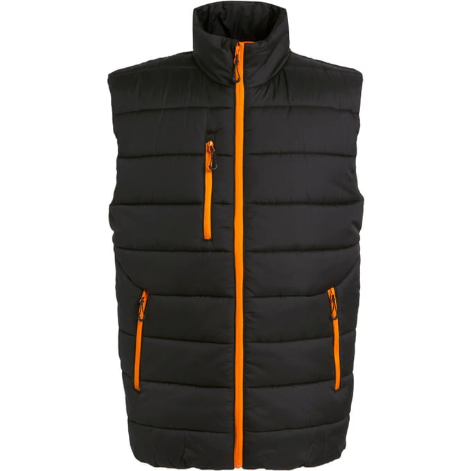 Regatta Thermische bodywarmer Navigate voor heren (Zwart/Oranje Pop)