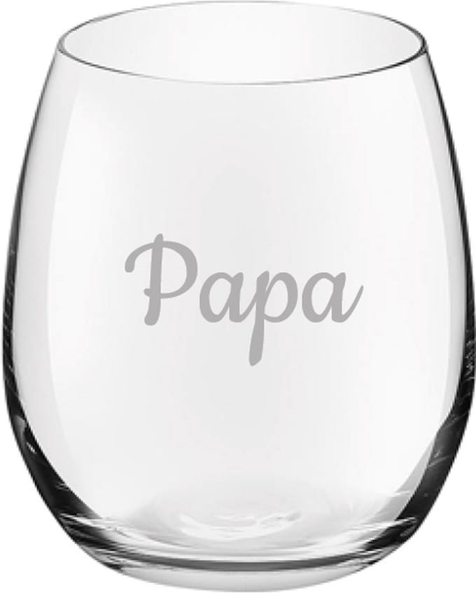 Gegraveerde Drinkglas 39cl Papa