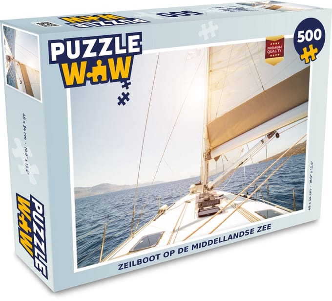 Puzzel Zeilboot op de Middellandse Zee - Legpuzzel - Puzzel 500 stukjes