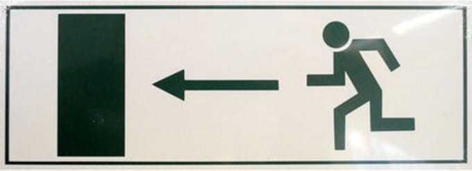 pictogram kunststof nooduitgang