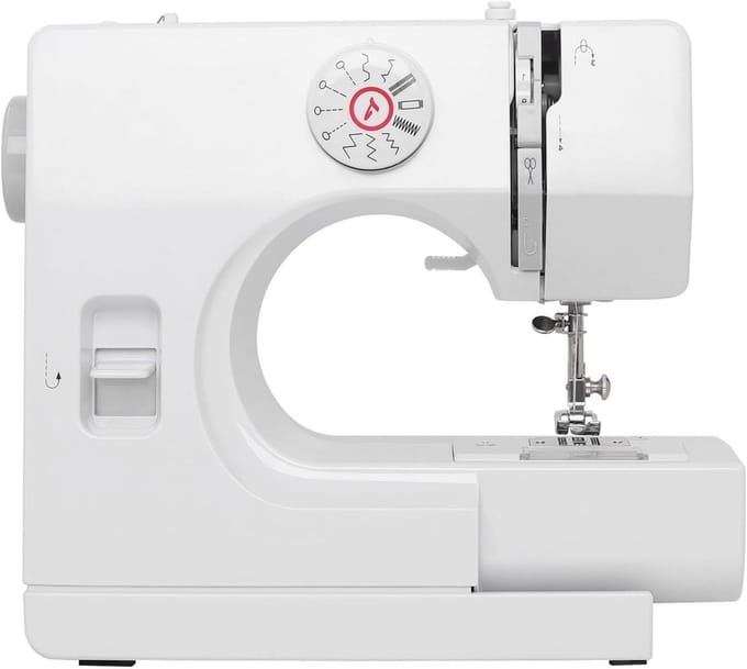 Naaimachine - Huishoudelijk apparaat - Kleding repareren - Multifunctioneel - 28.5x13.6x14.8cm - Wit
