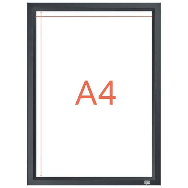 Nobo Impression Pro A4 Poster Clicklijst met grijs frame