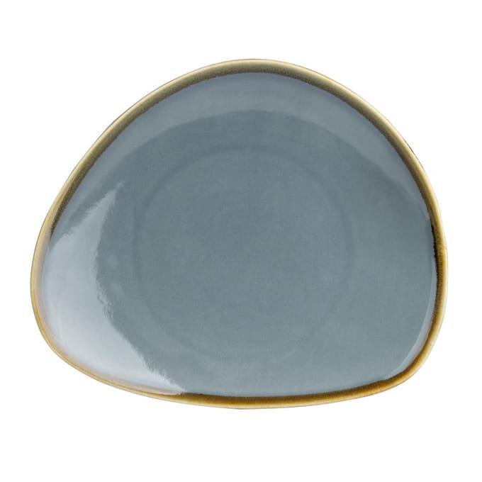 Olympia Kiln Bord Blauw Driehoekig Ø23cm ( Set van 6 )
