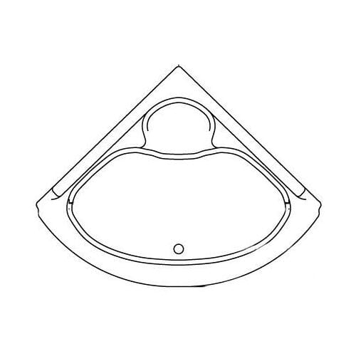 Caribia corner shower 110, 115 x 115 x 36 cm