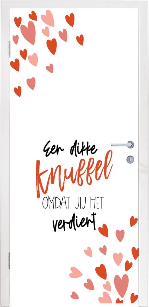 Deursticker Get well soon - Quotes - Knuffel - 90x205 cm - Deurposter