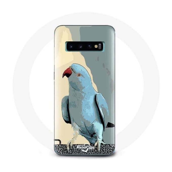 Coque pour Samsung Galaxy S10 Plus Perruches perroquets Bleu