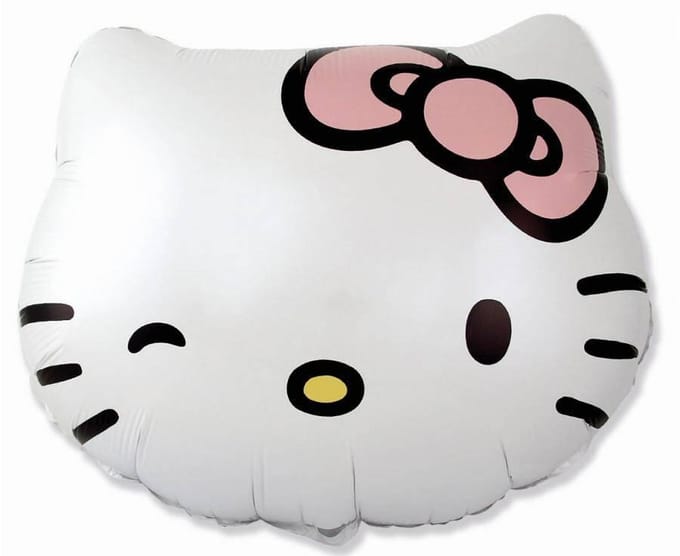 Ballon en Aluminium Hello Kitty Tête, 60cm