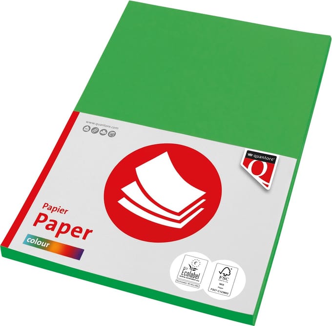 Kopieerpapier quantore col-50 a4 160gr grasgroen | 10 stuks