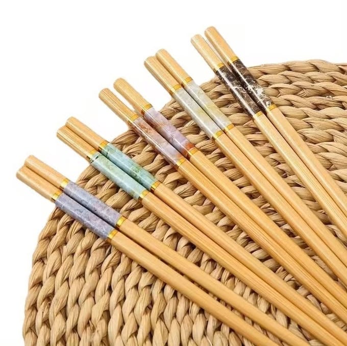 Chinese Eetstokjes / Chopsticks – 5 Sets – 24 cm – Bedrukt Tafelgerei – Herbruikbaar