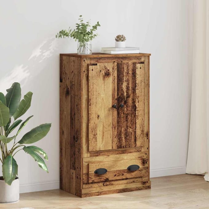 vidaXL Highboard Oud Hout 60 x 35,5 x 103,5 cm Bewerkt hout