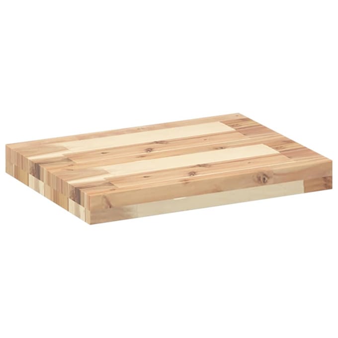 vidaXL - Wandschappen - 2 - st - zwevend - 60x30x4 - cm - onbehandeld - acaciahout