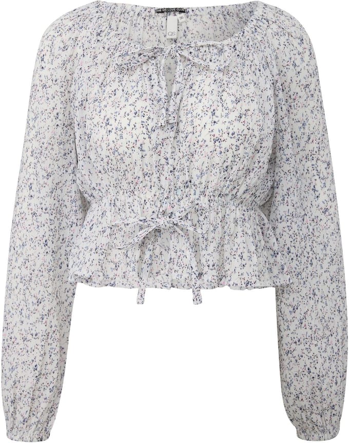 Vrouwenblouse met print QS Carmen Regular Fit