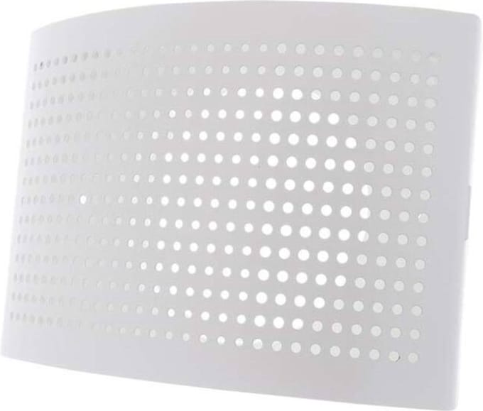 Ventilatie toevoer ventiel Ø 100mm met geperforeerde kap voor wandmontage WIT - DTQA100