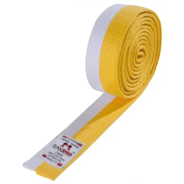 Wit/gele budo-riem Danrho