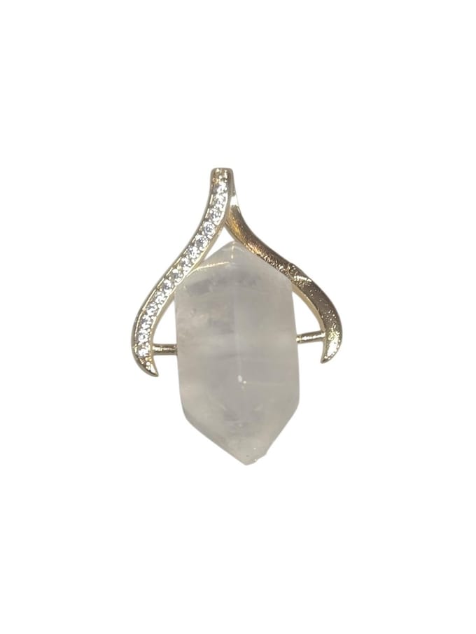 rozenkwarts edelsteenhanger.