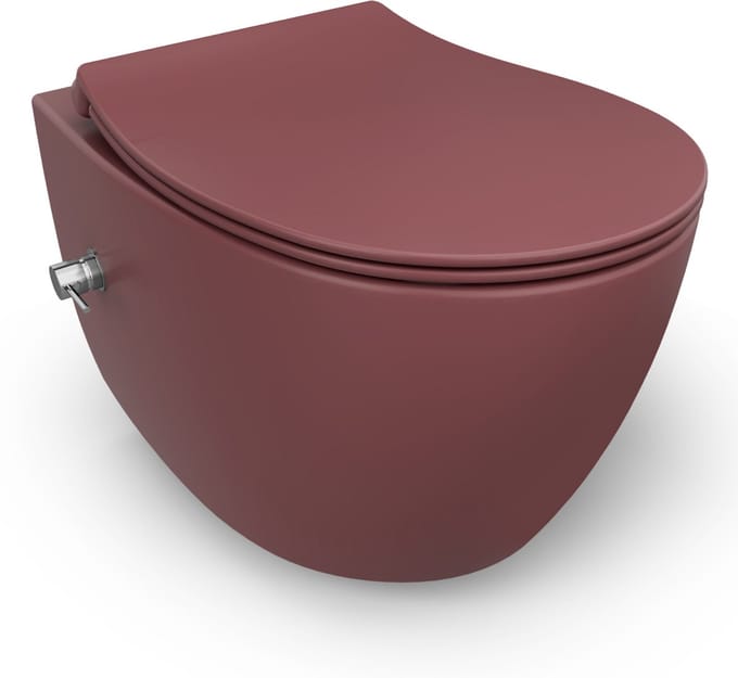 Isvea Sentimenti Hangtoilet met Bidet - Bordeauxrood