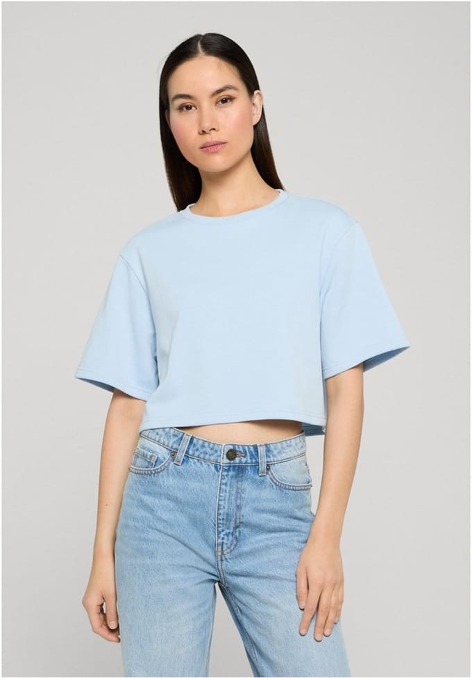 Urban Classics - Light Terry Crop top - XXL - Blauw