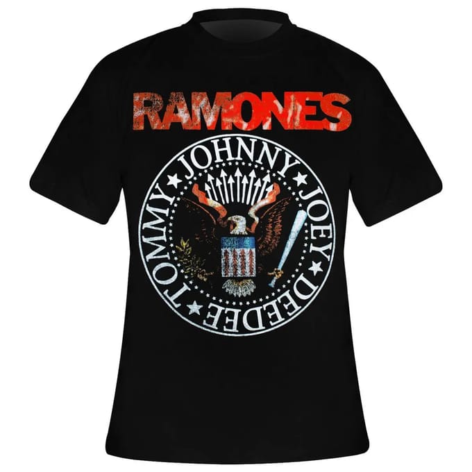 Ramones - Vintage Eagle Seal Heren T-shirt - S - Zwart