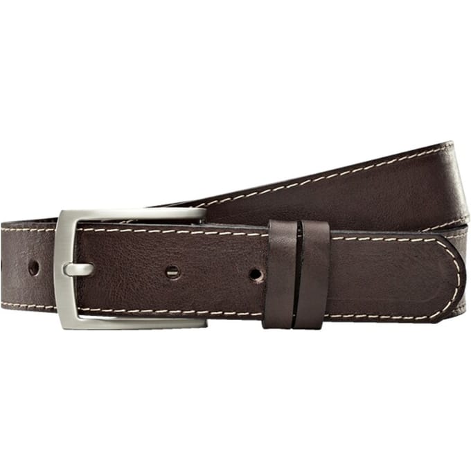 Babista herren Leren Riem - 100 - donkerbruin - Plus Size