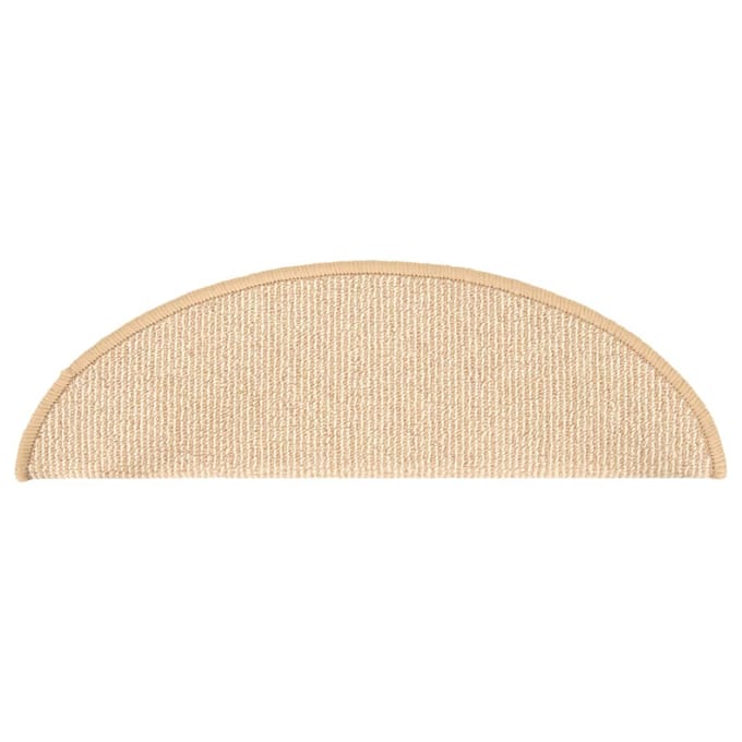 vidaXL - Trapmatten - 15 - st - 56x17x3 - cm - Crème - Halfrond