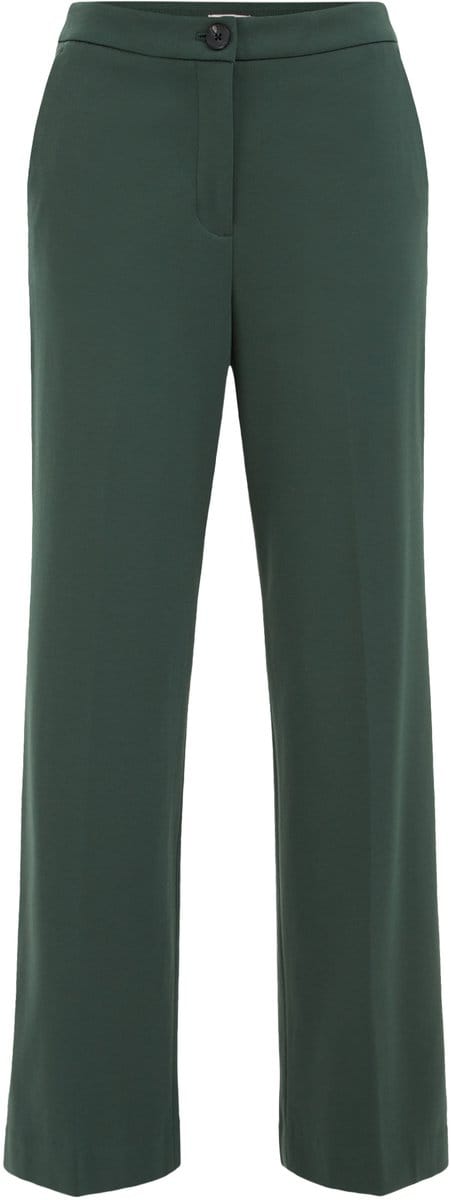 WE Fashion Dames petite wide leg pantalon met stretch