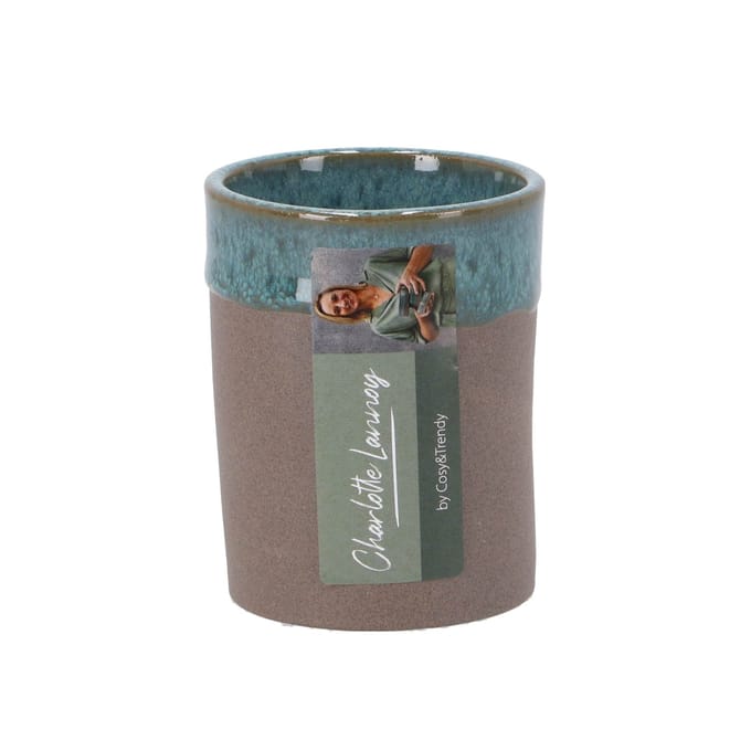 Beker d6,5xh8,6 cm basalt ocean green.
