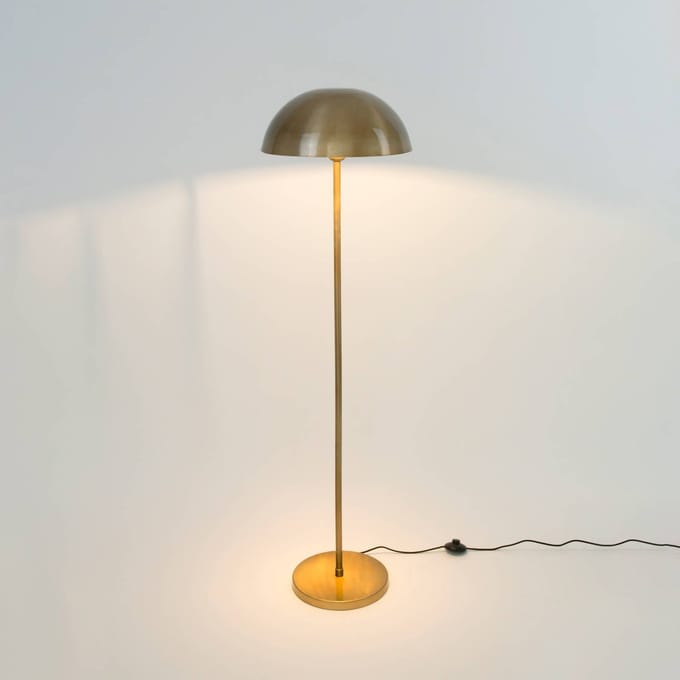 Holländer Vloerlamp Fungo, onder stralend, goud
