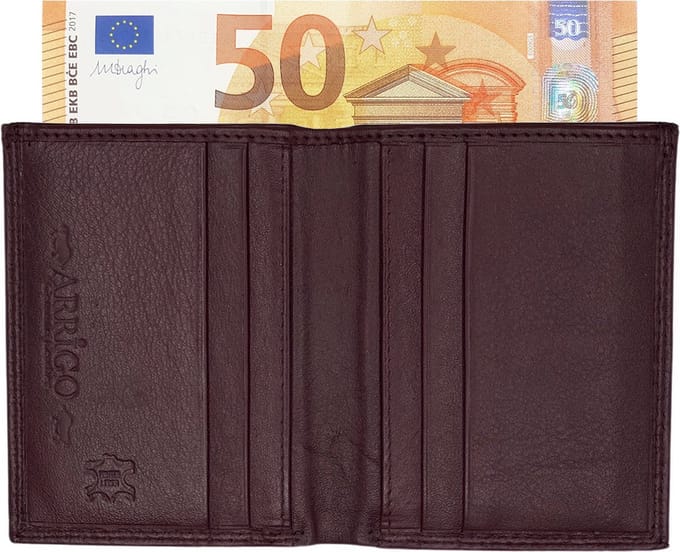 Pasjeshouder - Kaarthouder - Creditcardhouder - Leer - Briefgeld - Bordeauxrood - Pasjes