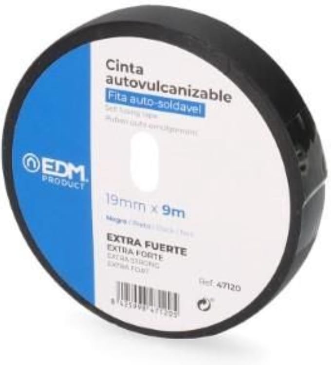 EDM Vulcaniserende tape zwart 19mm x 9mtr