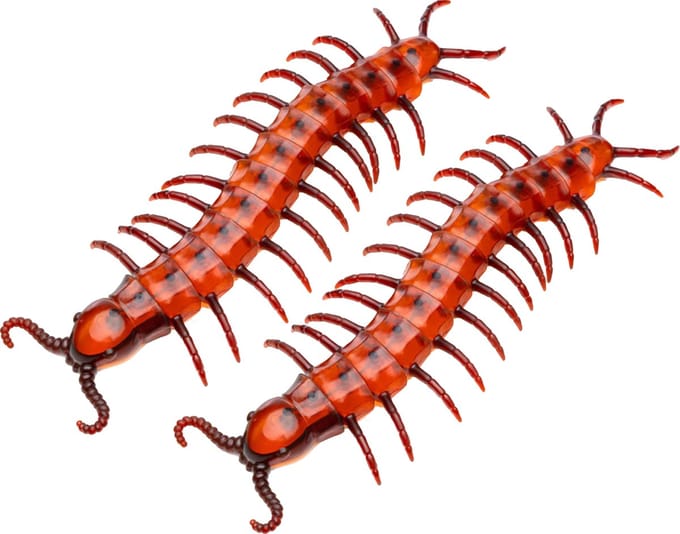 Chaks nep duizendpoten 45 cm - rood - 2x - horror/griezel thema decoratie