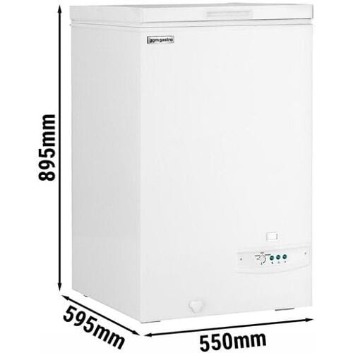 GGM Gastro Tiefkühltruhe - 550x595mm - 100 Liter - Kunststoffdeckel