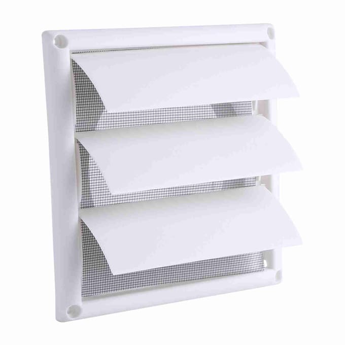 1 Stuk Kunststof Luchtuitlaat Rooster Afdekking 3 Kleppen Muurkanaal Ventilatierooster Met Net Nieuw 20*20cm