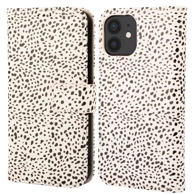 imoshion Hoesje - Geschikt voor Apple iPhone 12 Pro / 12 - Design Bookcase smartphone - Desert Dots