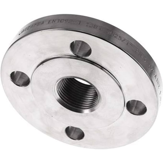 Draadflens DN25-PN40 Rp 1'' RVS 1.4571 DIN 2567 En EN 1092-1 (Type 13)