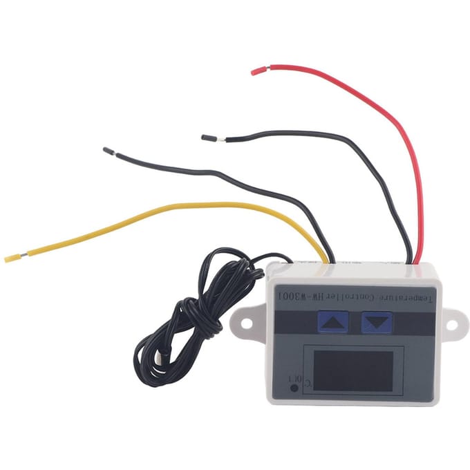 XHW3001 Temperatuurregelaar Thermostaatschakelaar met Waterdichte Sensor (24V 240W) black