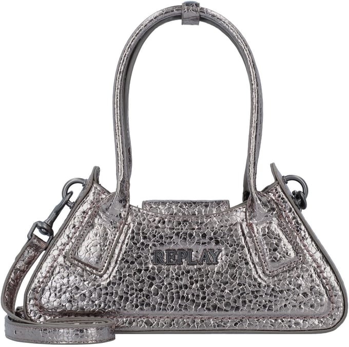REPLAY Handtas Schoudertas Handbag Gun Metal Zilverkleurig