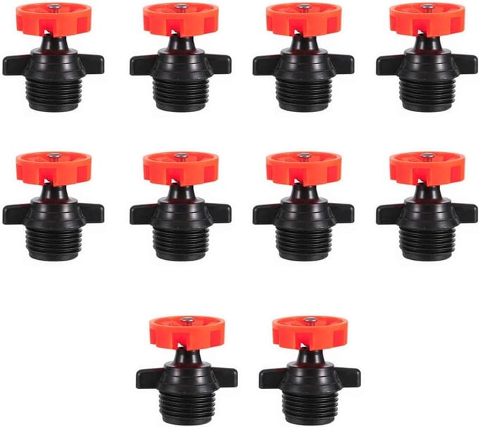 Roterende Sproeiers - Micro Sproeikoppen - Tuin Beregenen - Anticorrosief Duurzaam PP - 10 Stuks - Rood
