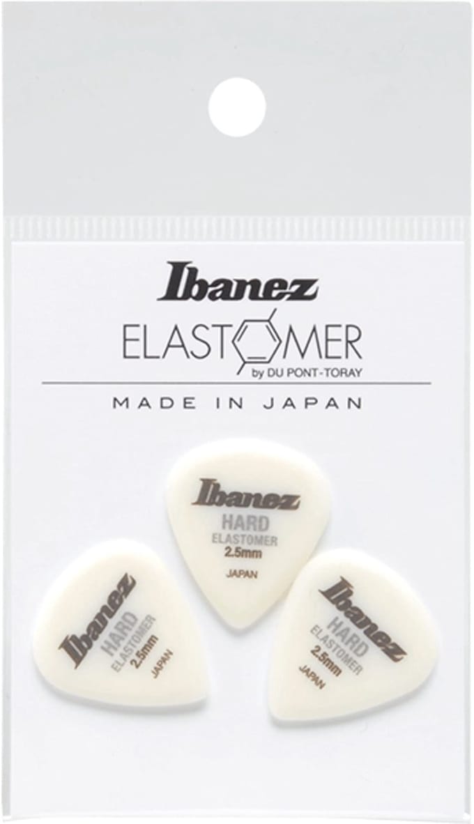 Ibanez BELJ1HD25 Elastomer Teardrop Guitar Pick Hard 2.5mm (3-Pack) - Plectrum set