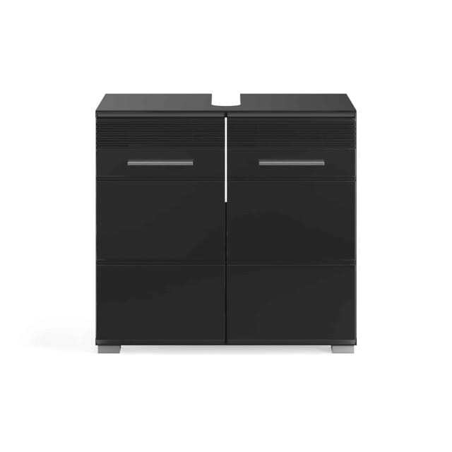 Linus badkamercombinatie zwart hoogglans MDF TZ - 34x60x182cm