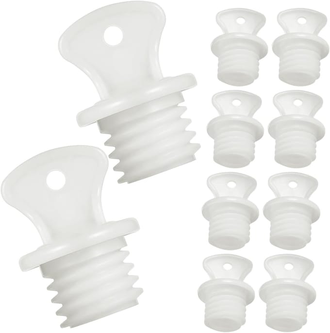 Kruikendop Vervanging - Rubber Stopper - Lekvrij Afsluiten - Hittebestendig Rubber - 3.7 x 2.7 cm - Wit